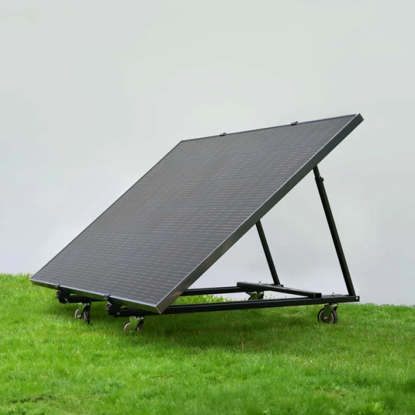 Seitenansicht der ECOFLOW Solarmontage
