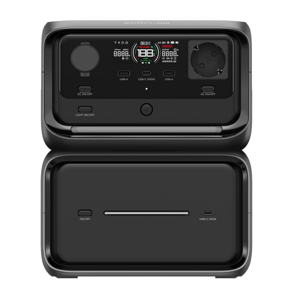 Front view of ECOFLOW RIVER 3 Max Plus - Portable Powerstation