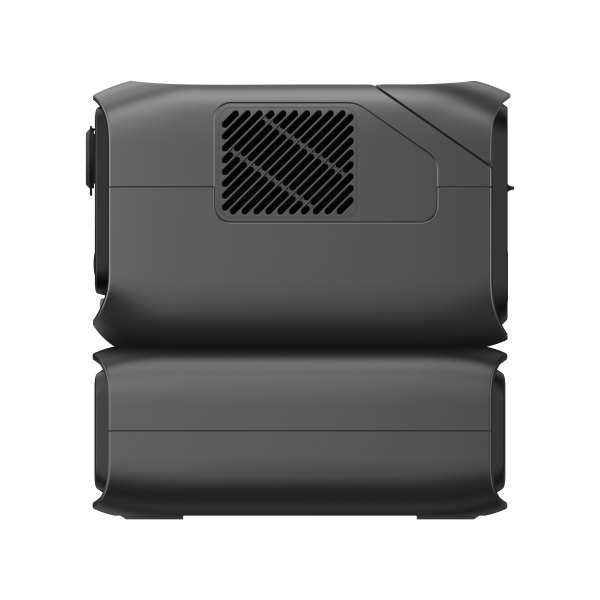 Side view of the ECOFLOW RIVER 3 Max portable power station showing ventilation and handle